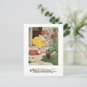 Miss Muffett en Spider  Nursery Rhyme Briefkaart (Staand voorkant)