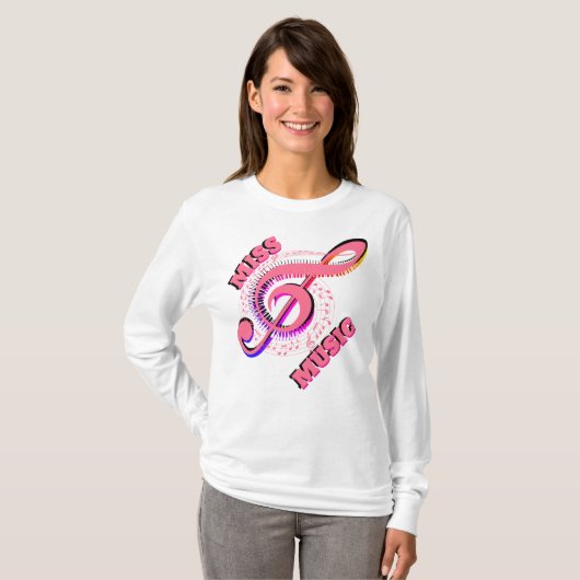 Miss Music T-shirt (Voorkant volledig)