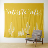 Miss Mustard Cowgirl Cactus Bachelorette Wandkleed (In Situ (horizontaal))