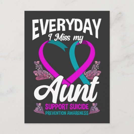 Miss My Aunt Family Zelfmoordpreventie Briefkaart (Voorkant)