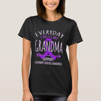 Miss My Grandma Alzheimer's Disease Awareness Ribb T-shirt