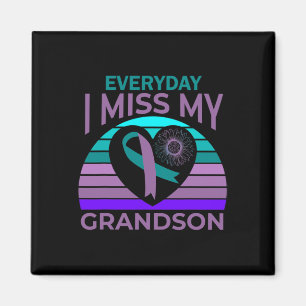 Miss My Grandson Heart Suicide Awareness Grandma G Magneet