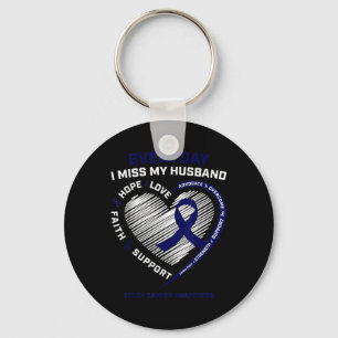 Miss My Husband Loving Memory Husband Colon Cancer Sleutelhanger