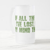 Miss My Mind-mok - kies stijl en kleur Matglas Bierpul (Voorkant links)