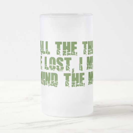 Miss My Mind-mok - kies stijl en kleur Matglas Bierpul (Center)