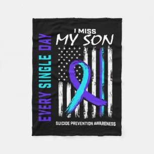 Miss My Son Zelfmoordpreventie Awareness Amerikaan Fleece Deken