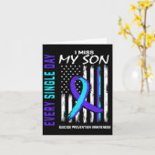 Miss My Son Zelfmoordpreventie Awareness Amerikaan Kaart (Gele Bloem)