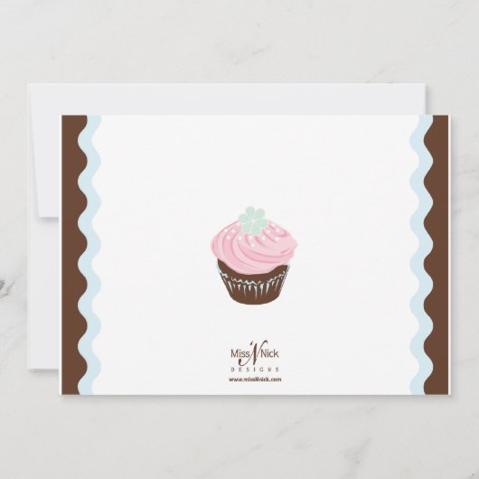 Miss 'N Nick Popular Cupcake Uitnodiging (Achterkant)