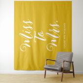 Miss naar Mevrouw Minimal Retro Eenvoudige Goud Ba Wandkleed (In situ)