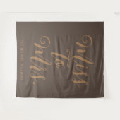 Miss naar Mrs Banner Modern Vrijgezellenfeest Prop Wandkleed (Voorkant (horizontaal))