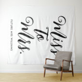 Miss naar Mrs Banner Modern Vrijgezellenfeest Prop Wandkleed (In Situ (horizontaal))