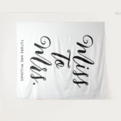 Miss naar Mrs Banner Modern Vrijgezellenfeest Prop Wandkleed (Voorkant (horizontaal))