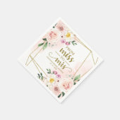 Miss naar Mrs Blush Bloemrijke Geometrische Bruilo Servet (Hoek)