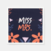 Miss naar Mrs. Bruidsdouche Servet (Voorkant)