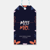 Miss naar Mrs. Bruidsfeest Cadeaulabel (Voorkant)