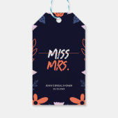 Miss naar Mrs. Bruidsfeest Cadeaulabel (Achterkant)