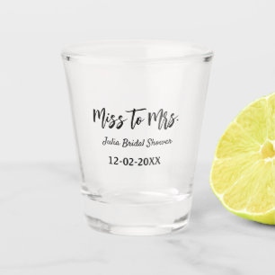 Miss naar Mrs bruidsfeest stijlvol eenvoudig naam  Shot Glas