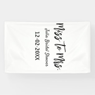 Miss naar Mrs bruidsfeest stijlvol eenvoudig naam Spandoek