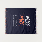 Miss naar Mrs. Bruidsfeest Wandkleed (Voorkant (horizontaal))