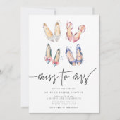 Miss naar Mrs Chic High Heels Vrijgezellenfeest Kaart (Voorkant)