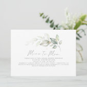 Miss naar Mrs Elegant Greenery Vrijgezellenfeest Kaart (Staand voorkant)