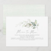 Miss naar Mrs Elegant Greenery Vrijgezellenfeest Kaart (Voorkant / Achterkant)