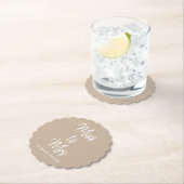 Miss naar Mrs Future Name Sand Tan Vrijgezellenfee Kartonnen Onderzetters (Insitu)