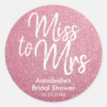 Miss naar Mrs Glam Blush Pink Glitter Vrijgezellen