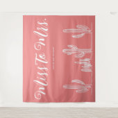 Miss naar Mrs Modern Boho Cactus Red Bachelorette Wandkleed (Voorkant)