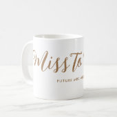 Miss naar Mrs Modern Boho Script Bachelorette Koffiemok (Voorkant links)