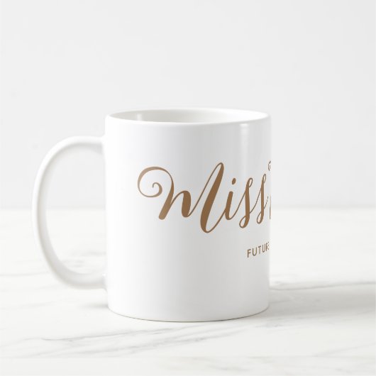 Miss naar Mrs Modern Boho Script Bachelorette Koffiemok (Links)