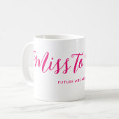 Miss naar Mrs Modern Boho Script Meisjesuitje Koffiemok (Voorkant links)