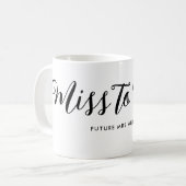 Miss naar Mrs Modern Boho Script Meisjesuitje Koffiemok (Voorkant links)