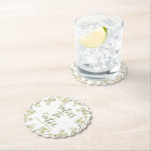 Miss naar Mrs Modern Elegante Bruiloft Feest  Kartonnen Onderzetters (Insitu)