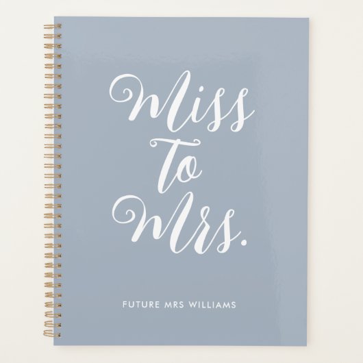Miss naar Mrs. Modern Simple Wedding Planner Notit (Voorkant)