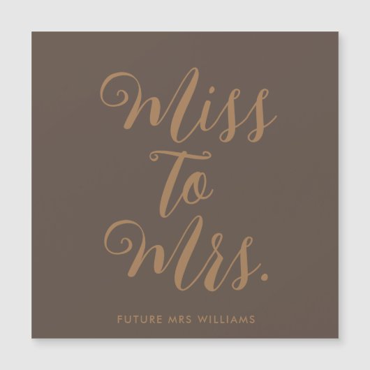 Miss naar Mrs Modern Vrijgezellenfeest Bachelorett (Voorkant)