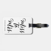 Miss naar Mrs Modern Vrijgezellenfeest Bachelorett Bagagelabel (Achterkant horizontaal)