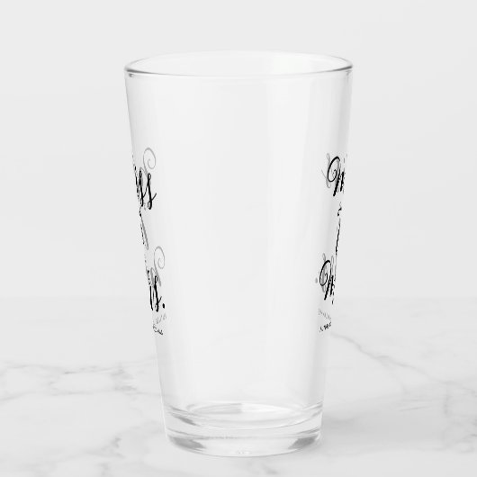 Miss naar Mrs Modern Vrijgezellenfeest Bachelorett Glas (Rechts)