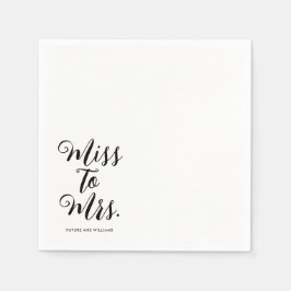 Miss naar Mrs Modern Vrijgezellenfeest Bachelorett Servet