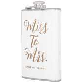 Miss naar Mrs Moderne Bruiloft Feest Heupfles (Links)
