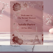 Miss naar Mrs Paris Bruidsfeest Eiffeltoren Chic Acryl Bord