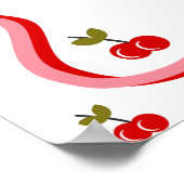 Miss naar Mrs Retro Cherry Vrijgezellenfeest Welko Poster (Hoek)