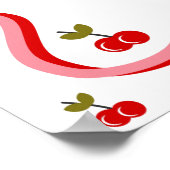 Miss naar Mrs Retro Cherry Vrijgezellenfeest Welko Poster (Hoek)