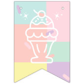 Miss naar Mrs. Retro Ijs Bruidsdiner Vlaggetjes (Eerste vlag)