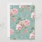 Miss naar Mrs. Romantic Garden Party Vrijgezellenf Kaart (Achterkant)