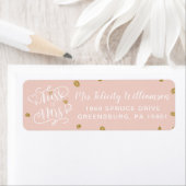 Miss naar Mrs | Roze Gouden Glitter Hart Ring Brui Etiket (Insitu)