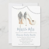 Miss naar Mrs Shoe Bridal Shower Uitnodiging (Voorkant)