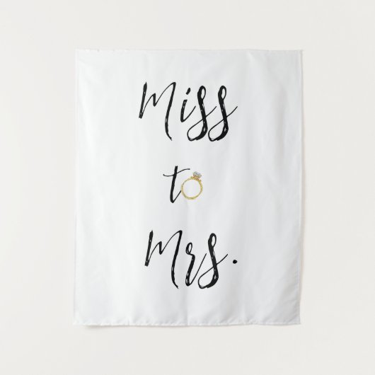 Miss naar Mrs Vrijgezellenfeest achtergrond Wandkleed (Voorkant)