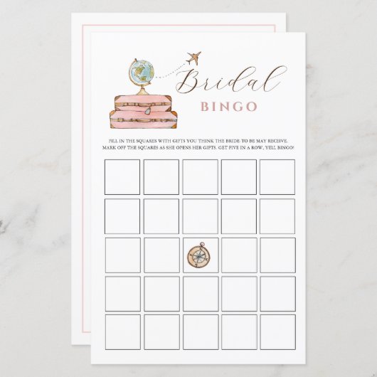 Miss naar Mrs Vrijgezellenfeest Bingo Spel (Voorkant / Achterkant)