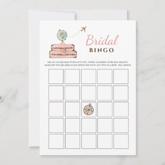 Miss naar Mrs Vrijgezellenfeest Bingo Spel Kaart (Voorkant)